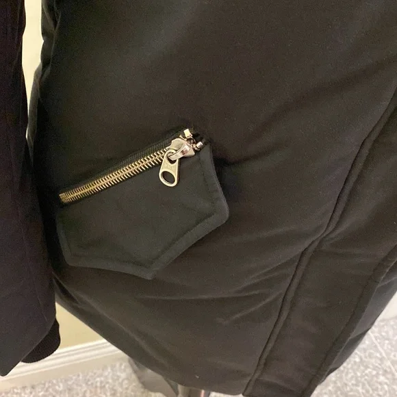 Mackage black parka luxurious down water-repellent rain windproof mid-length - Picture 6 of 15